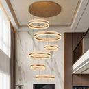 Axyaa Modern Light Luxury Staircase Pendant Lights Living Room Indoor Lighting