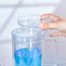 Axyaa Double Layer Straw Water Bottle with Handle and Lid Snowball Cup