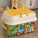 Axyaa Stackable Lego Toy Organizer with Adjustable Bins and Lids