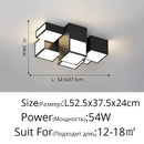 Axyaa Geometric Box LED Ceiling Lamp for Modern Living Room, Dining, Bedroom Lighting