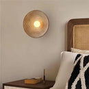 Axyaa Resin Round LED Wall Sconce Japanese Style Wandlamp