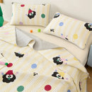 Axyaa Spring Cotton High-Temp Sand-Washed Bed Cover Single Piece, Winter Padded Bed for One