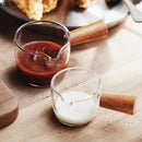 Axyaa Glass Gravy Boat with Acacia Wood Handle: Restaurant Seasoning Tool