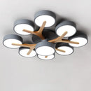 Axyaa Wood Macaron Ceiling Chandelier Light for Bedroom Living Room Kitchen