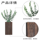 Axyaa Wood Wall Planter Vase with Artificial Eucalyptus Farmhouse Hanging Planter