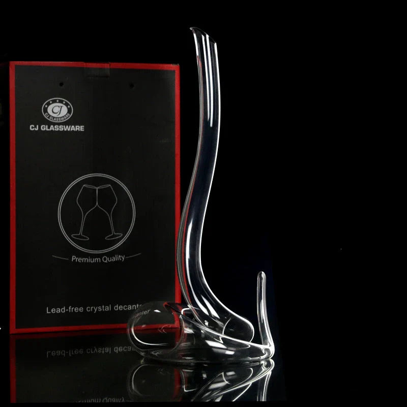 Axya Crystal Glass Wine Decanter Pitcher Snake Flagon Barware Bottle