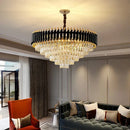 Axyaa Modern Crystal Ceiling Chandelier LED Indoor Lighting for Living & Dining Room