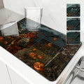 Axyaa Halloween House Coffee Absorbent Dish Drying Mat