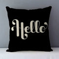 Axyaa Hello Sweet Home Cushion Cover - Trendy & Cozy for Sofa, Bedroom, Car