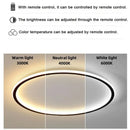 Axyaa Ultra-thin LED Ceiling Light: Remote Control Dimmable Circular Lamp for Living Room, Bedroom