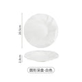 Axyaa Ceramic Pleated Western Dessert Salad Plate Set