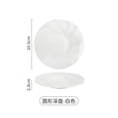 Axyaa Ceramic Pleated Western Dessert Salad Plate Set