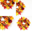 Axyaa Fall Wreath: Maple Leaf Pumpkin Pinecone Berry Thanksgiving Harvest Décor