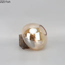Brown Glass Vase with Marble Base for Modern Home Decor by Axyaa
