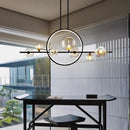 Spherical Glass Bubble LED Chandelier for Dining Table and Bar Counter by Axyaa