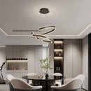 Axyaa Nordic Ring LED Pendant Light Dimmable for Home Decor Lighting