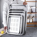 Axyaa Stainless Steel Drain Storage Tray for Kitchen Organization