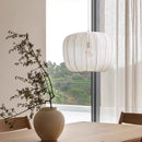 Axyaa French Fabric Apple Pendant Lamps - Cream Nordic Bar Lighting Fixtures