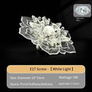 Axyaa Crystal Flower Chandelier LED Ceiling Light for Bedroom Hallway Living Room