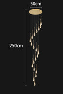 Axyaa Modern Crystal Chandeliers LED Ceiling Lamp for Living Room
