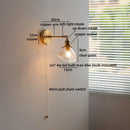 Axyaa Glass LED Wall Sconce, Luxury Stair Light, E27 Bulb, Green & White