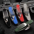 Axyaa 4-in-1 Stainless Steel Camping Utensils Set