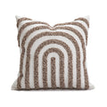 Axyaa Geometric Coffee Tassel Cushion Cover 45x45cm for Sofa, Couch, Bed