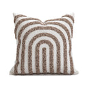 Axyaa Geometric Coffee Tassel Cushion Cover 45x45cm for Sofa, Couch, Bed