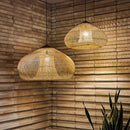 Axyaa Wabi-Sabi Rattan Pendant Light - Hand-Woven E27 Boho Lamp