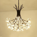 Axyaa Crystal LED Chandelier: Modern Luxury Pendant Lamp for Home Decor