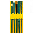 Axyaa Alloy Non Slip Sushi Chopsticks Set, 5Pairs Reusable Chinese Tableware