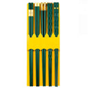 Axyaa Alloy Non Slip Sushi Chopsticks Set, 5Pairs Reusable Chinese Tableware