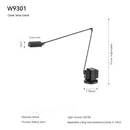 Axyaa Swing Arm LED Floor Lamp Modern Retro Style for Living Room & Study
