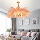 Axyaa Nordic Feather Chandelier LED Pendant Lamp for Romantic Home Decor