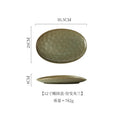 Axyaa Oval Sashimi Plate, High-End Ceramic Tableware for Fish Barbecue