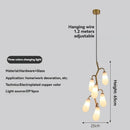 Axyaa Glass Teardrop Chandelier Modern Artistic Designer Pendant Light