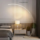 Axyaa Nordic C-Shaped LED Lamp with Remote Control - Black/White