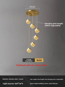 Axyaa Crystal Pendant Light: Luxury Grand Chandelier for Villa Loft Duplex