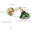 Axyaa Nordic Brass Glass LED Wall Lamp - Vintage Wall Sconce