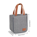 Axyaa Portable Gray Lunch Tote: Insulated Oxford Cooler Bag for Work, School, Picnics
