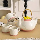 Axyaa Duck-Shaped Ceramic Water Kettle: Charming Design for Tea Time