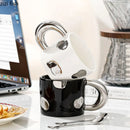 Axya Electroplated Ceramic Coffee Mug with Large Handle for Home and Office