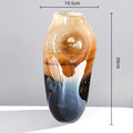 Axyaa Gradient Glass Vase with Irregular Flowers Home Decoration Arrangement