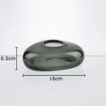 Axyaa Round Glass Vase Hydroponics Plant Pots Aesthetic Room Decor