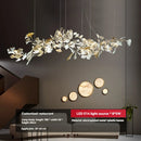 Axyaa White Ginkgo Leaf Villa Chandelier for Living Room Dining Lobby Staircase