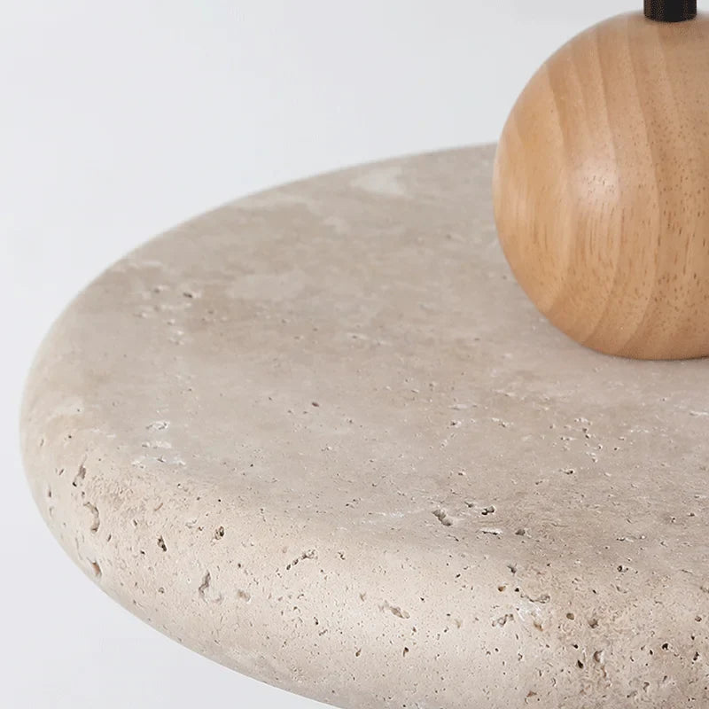 Axyaa Travertine Stone Art Pendant Light LED Chandelier for Home Decor