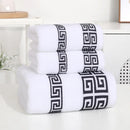 Axyaa Christmas Cotton Towels Set - 3pcs Hand, Face & Bath Towel - White