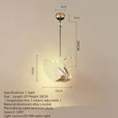 Axyaa Swan Acrylic LED Pendant Chandelier for Home and Restaurant Lighting