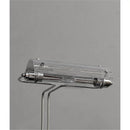 Axyaa Stainless Steel LED Floor Lamp with Transparent Glass Shade Home Decor Lighting