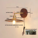 Axyaa Nordic LED Wall Sconce Pull Chain Switch Stair Light - Copper Glass Finish